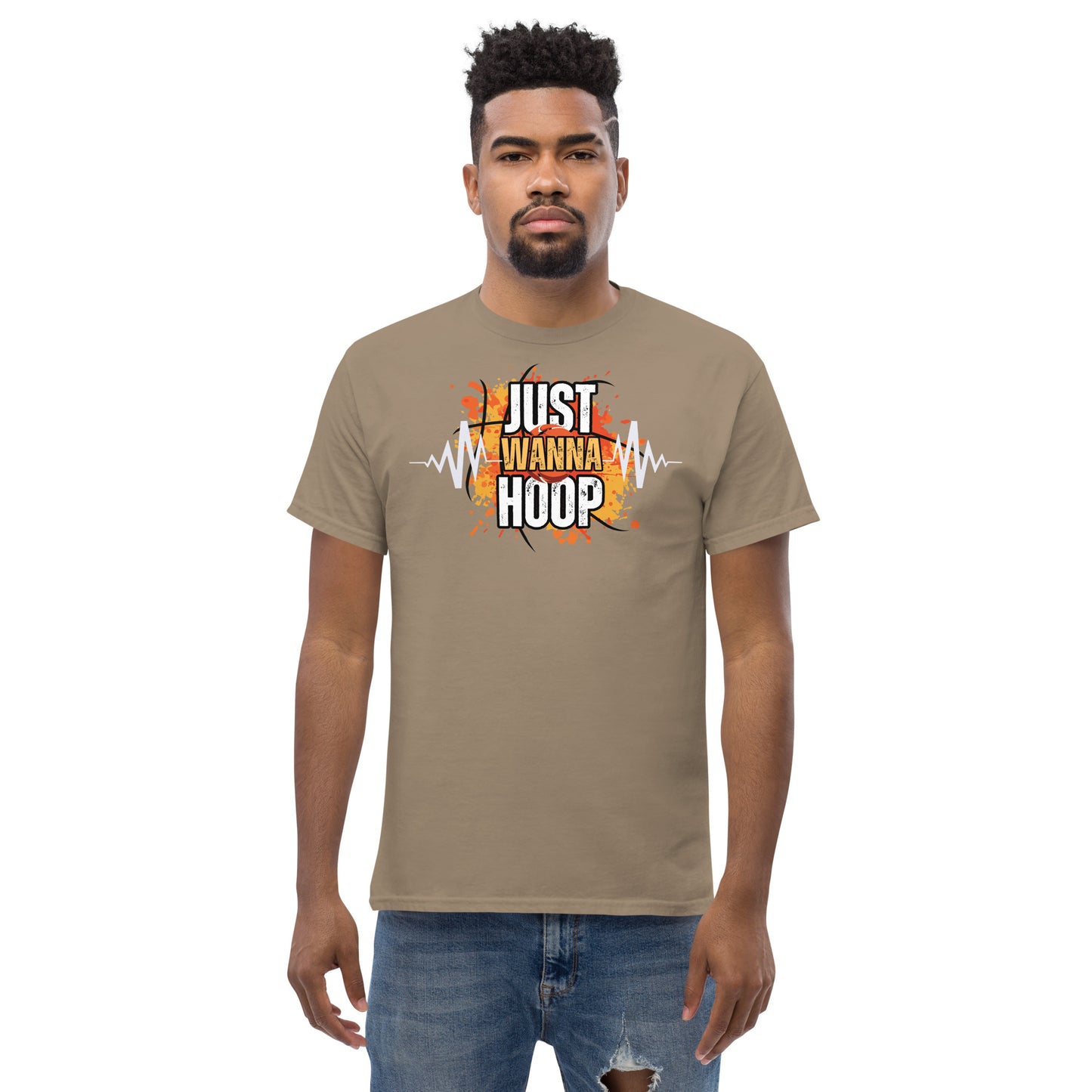 Just Wanna Hoop, Saelee Design, Men's classic tee