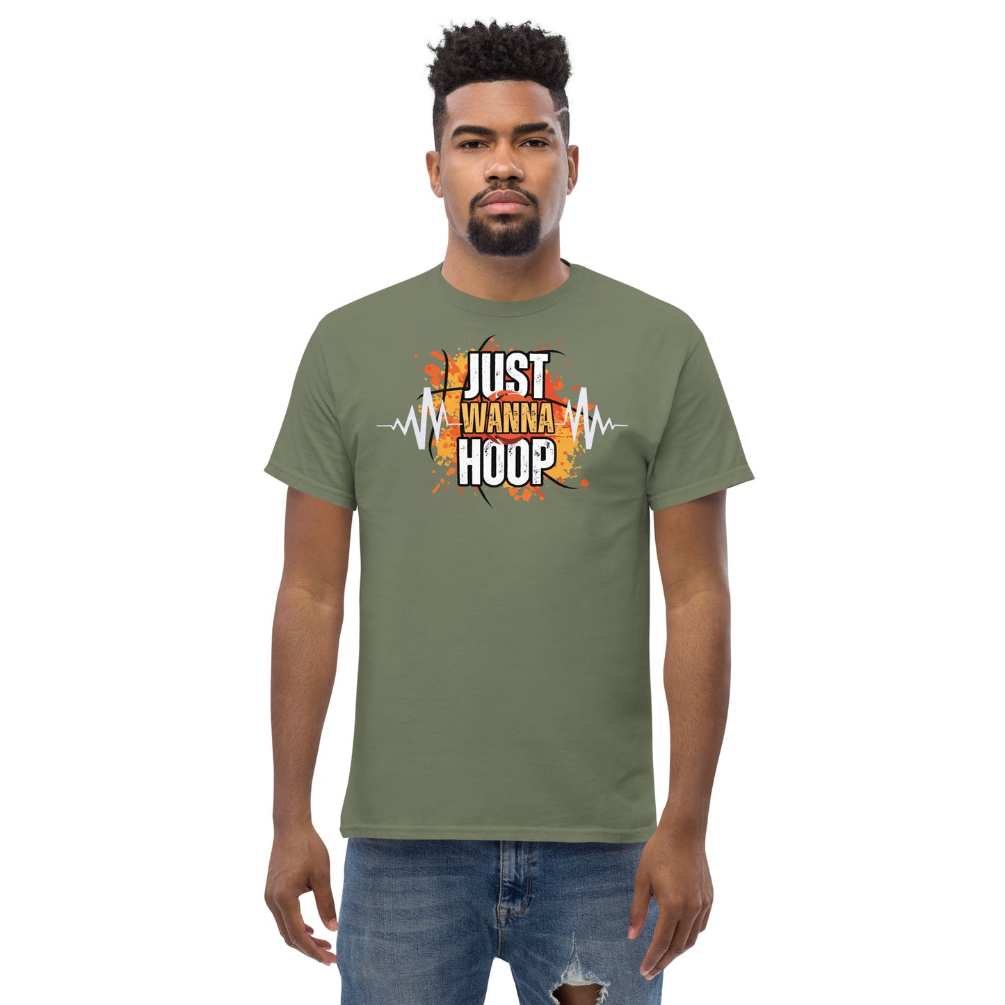 Just Wanna Hoop, Saelee Design, Men's classic tee