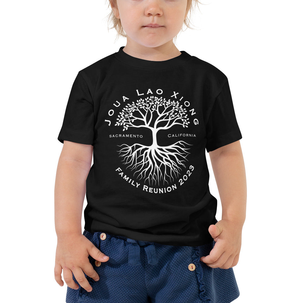 Joua Lao-White design-On Black-Toddler Short Sleeve Tee