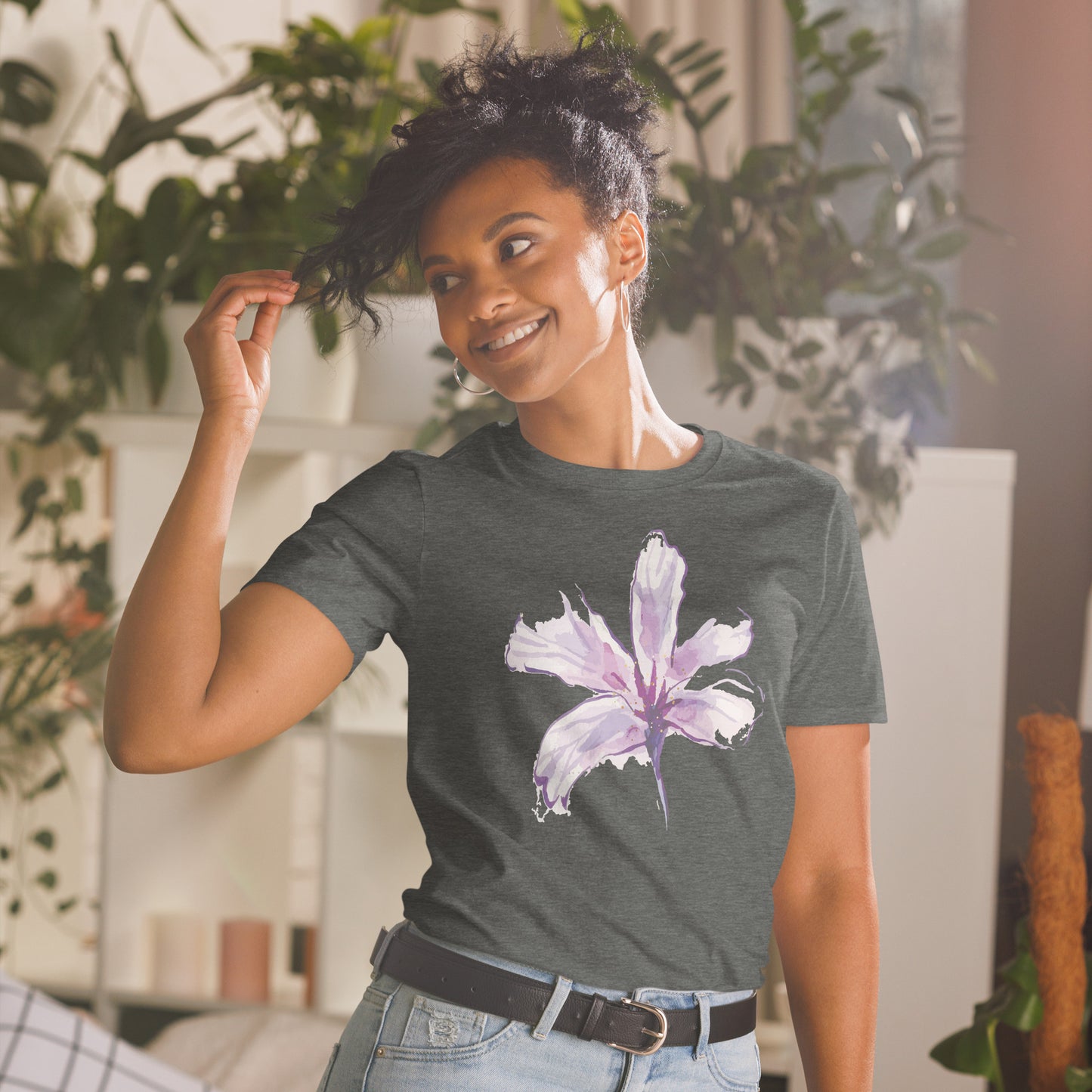 Custom Design Flower Shirt, Short-Sleeve Unisex T-Shirt