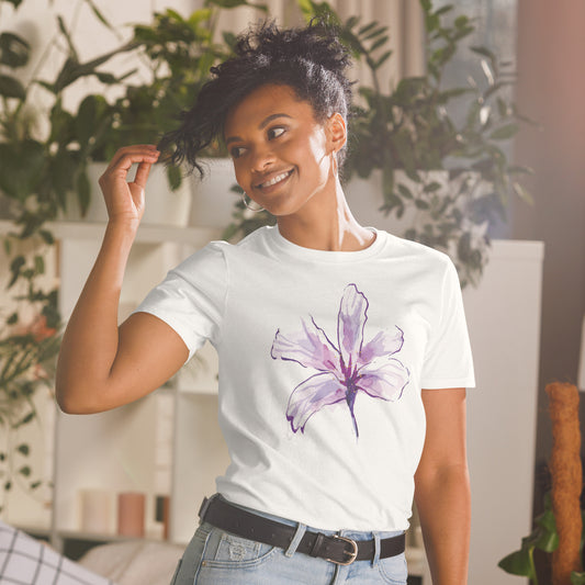 Custom Design Flower Shirt, Short-Sleeve Unisex T-Shirt