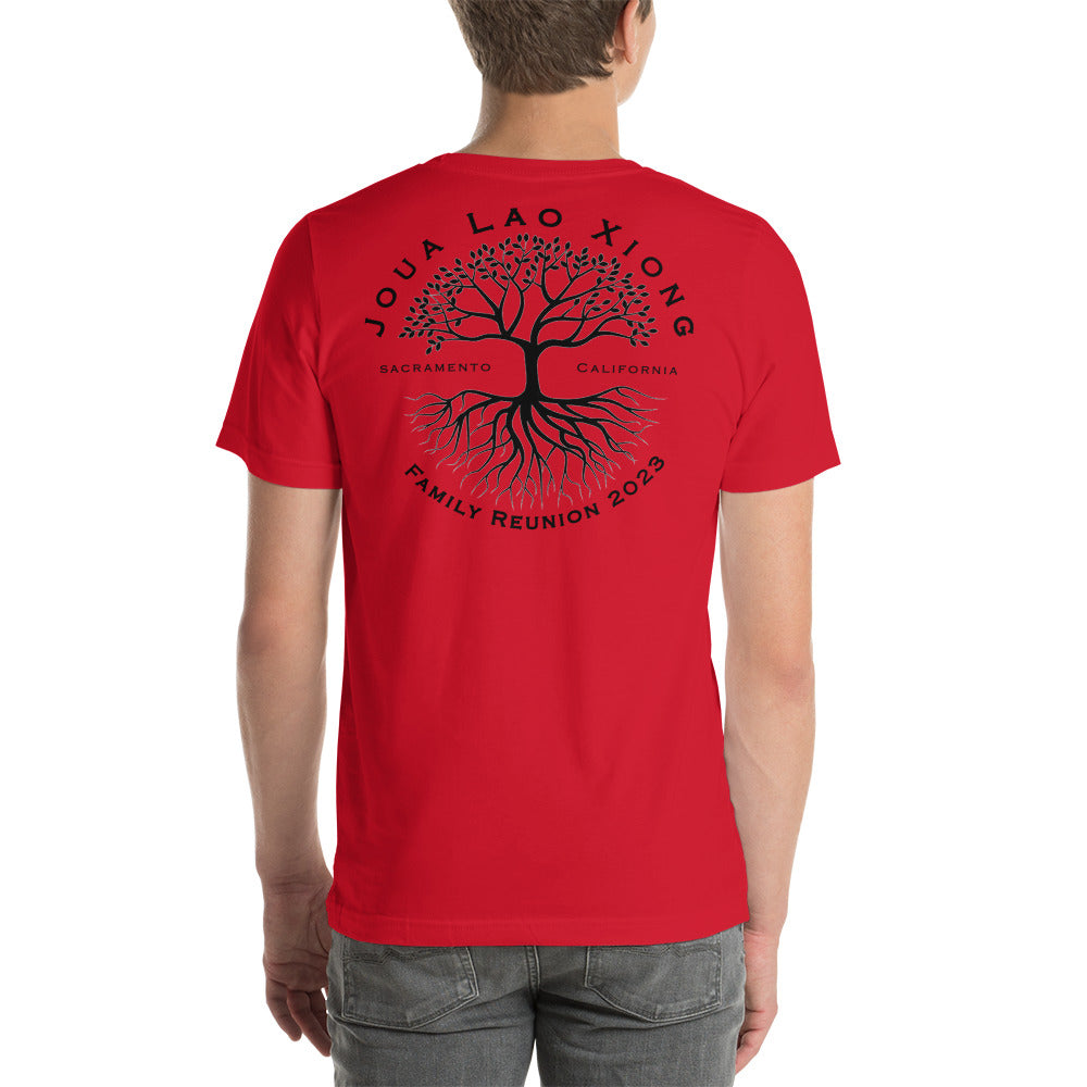Joua Lao Xiong Family Reunion-Black Tree Design-Unisex t-shirt