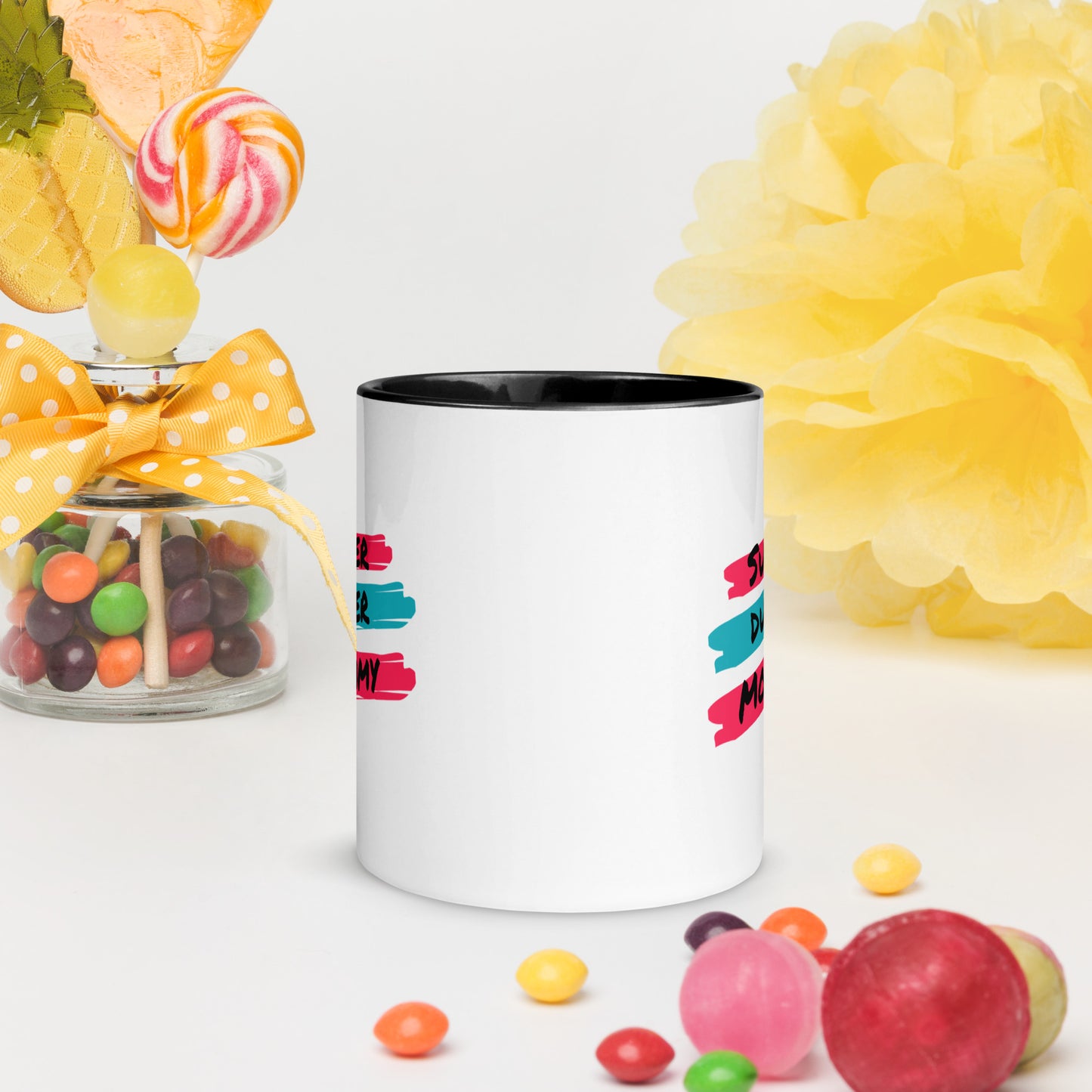 Super Duper Mom, Mug with Color Inside