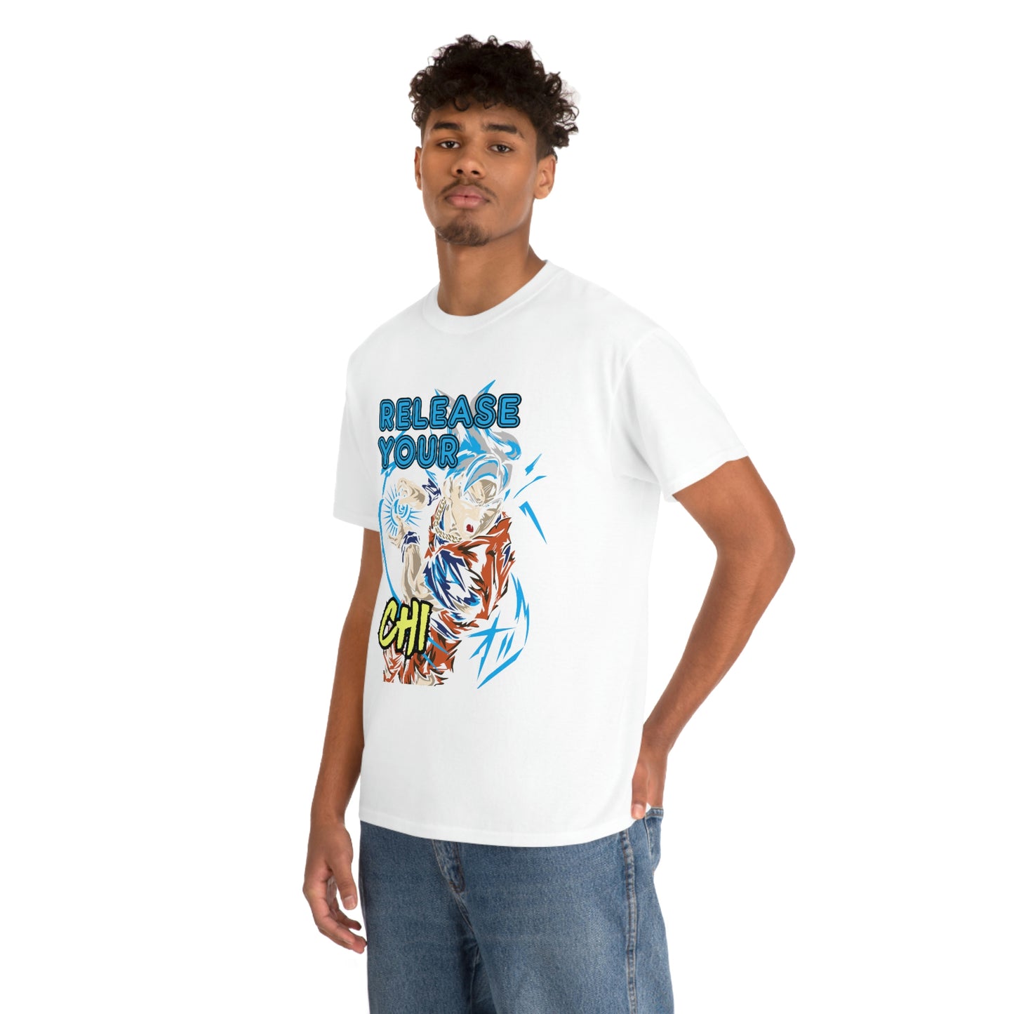 Release Your Chi, Goku Unisex Heavy Cotton Tee