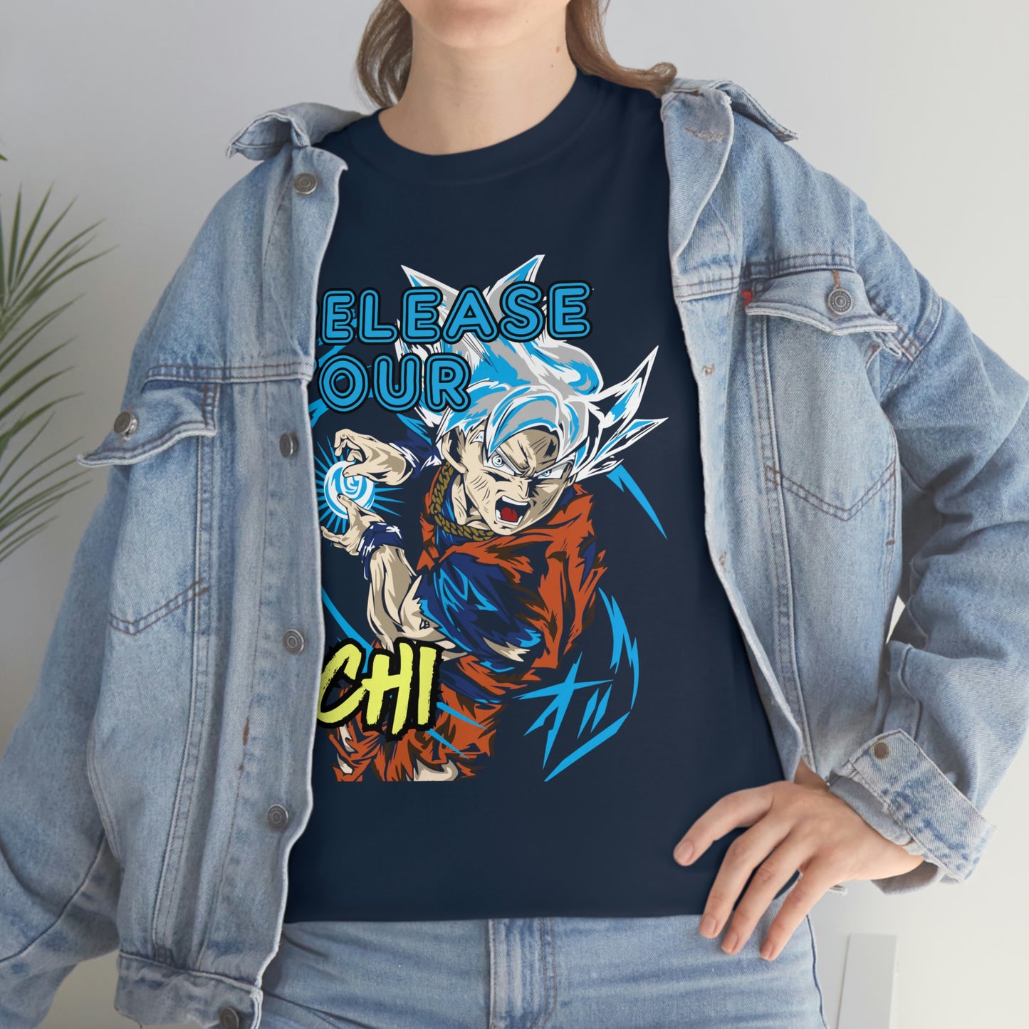 Release Your Chi, Goku Unisex Heavy Cotton Tee