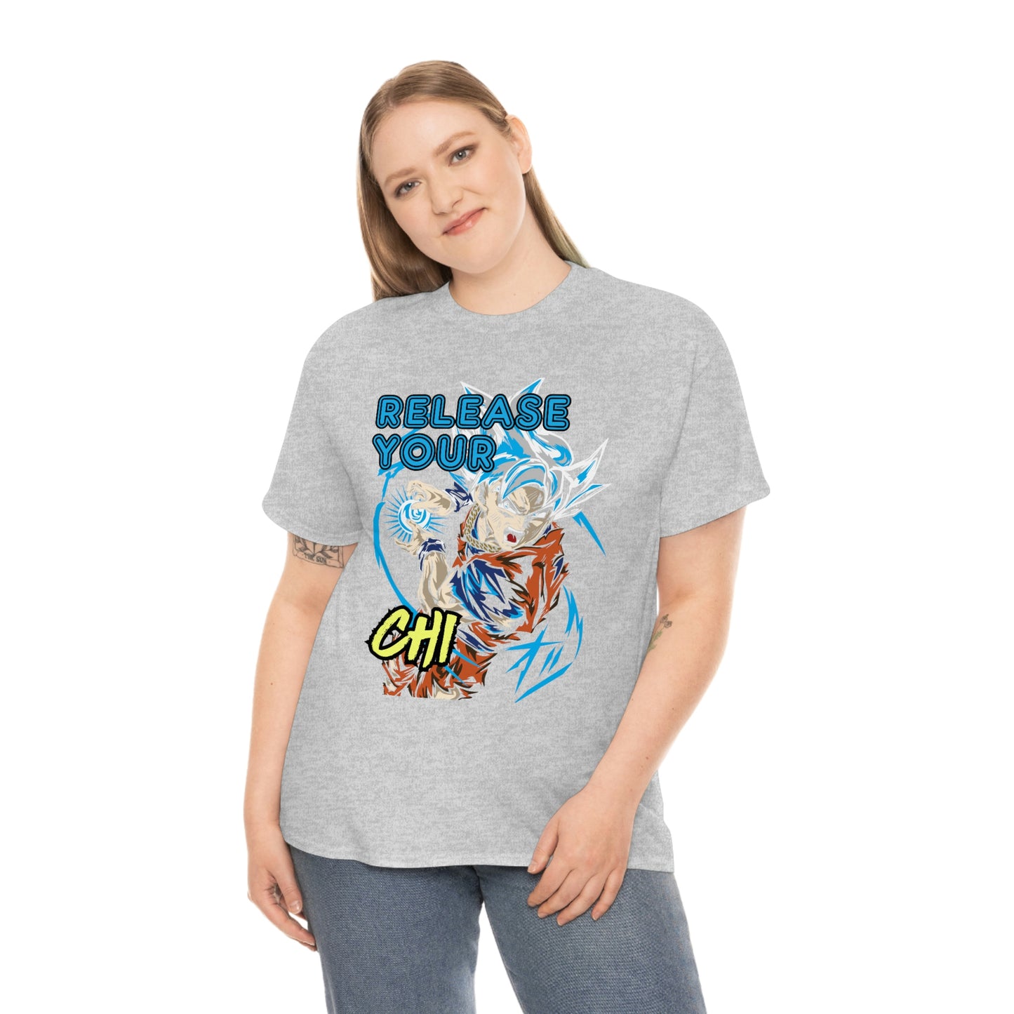 Release Your Chi, Goku Unisex Heavy Cotton Tee