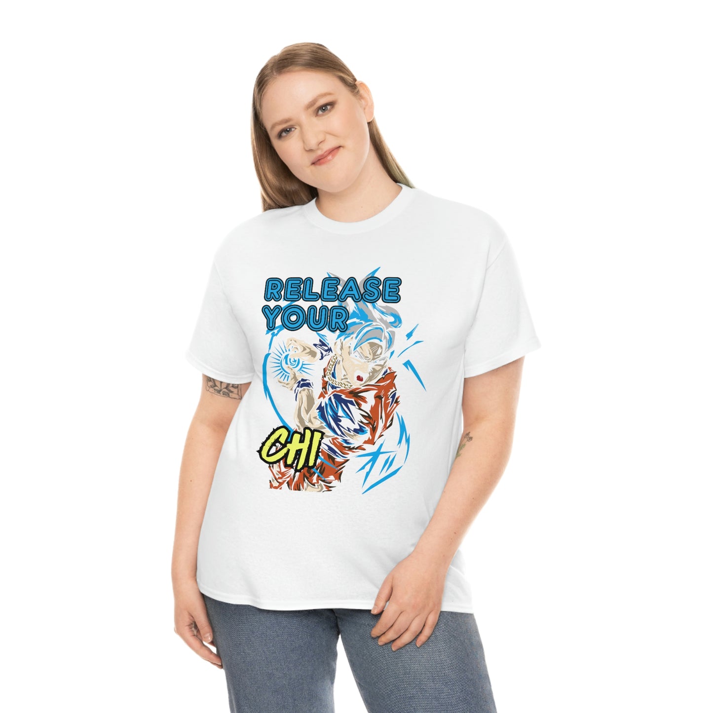 Release Your Chi, Goku Unisex Heavy Cotton Tee