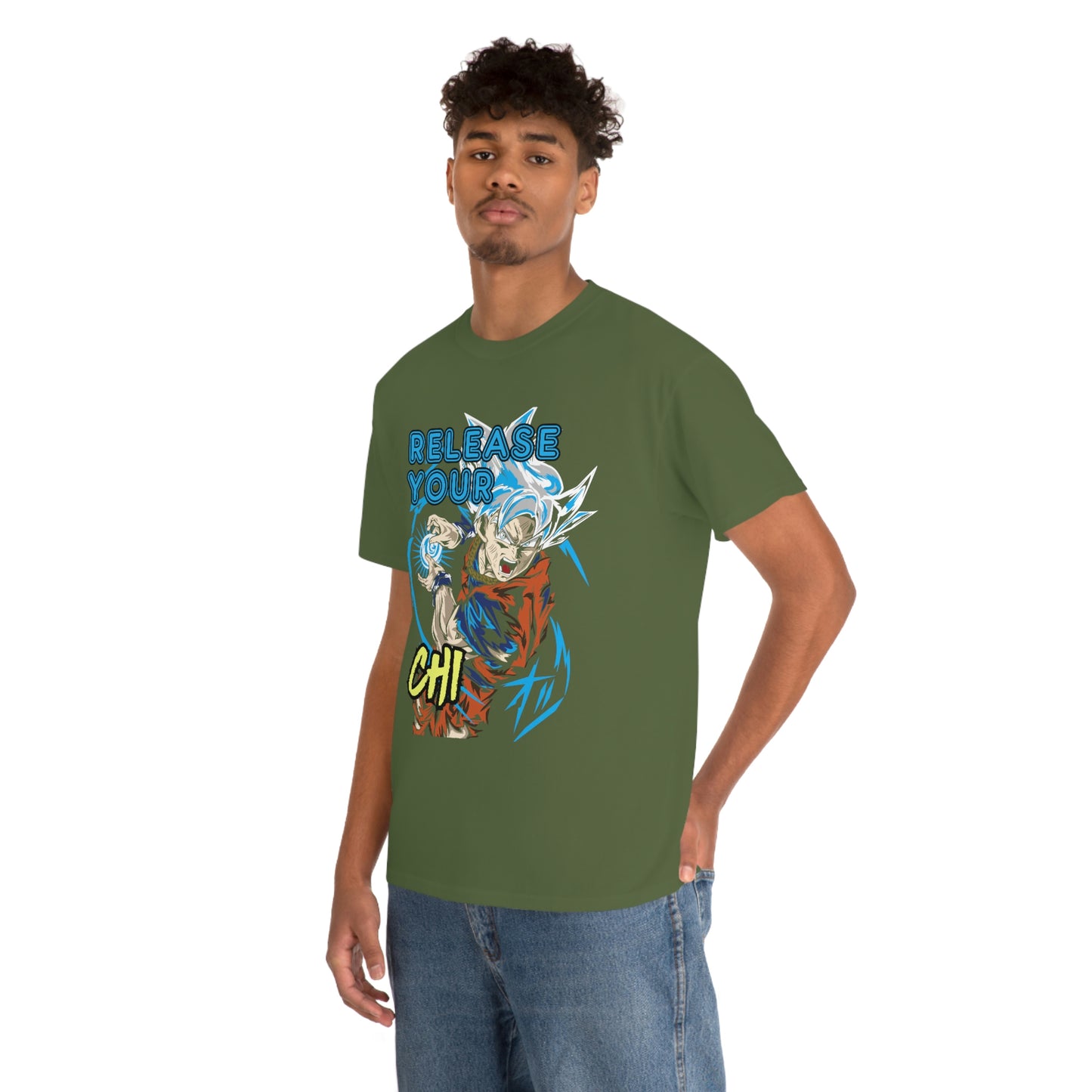 Release Your Chi, Goku Unisex Heavy Cotton Tee