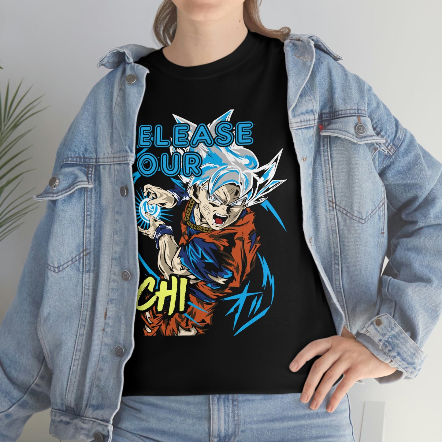 Release Your Chi, Goku Unisex Heavy Cotton Tee