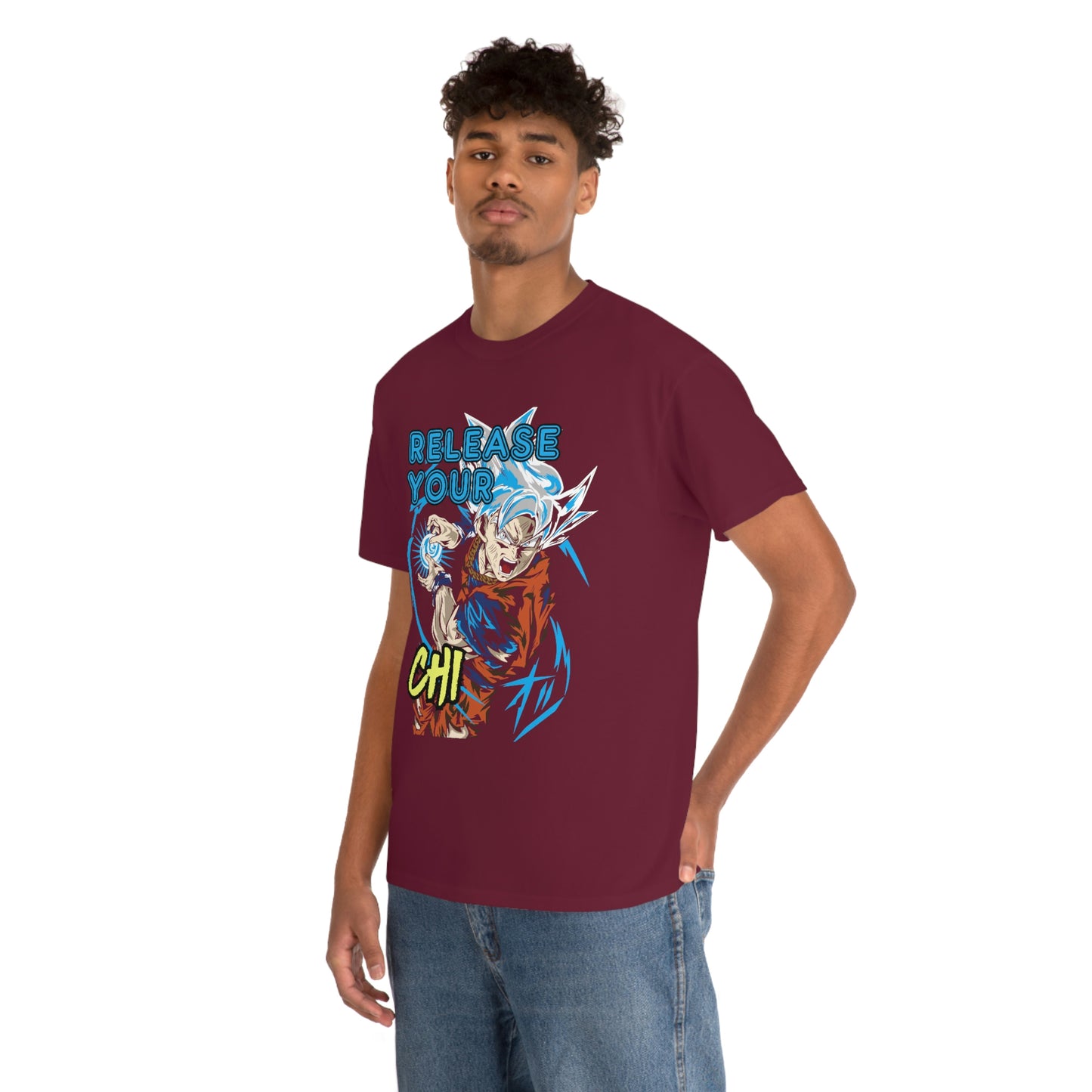 Release Your Chi, Goku Unisex Heavy Cotton Tee