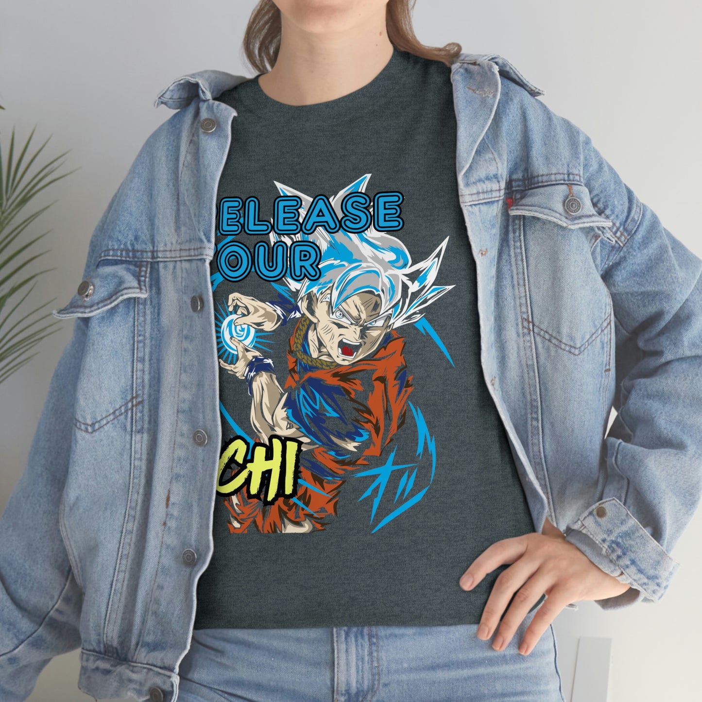 Release Your Chi, Goku Unisex Heavy Cotton Tee