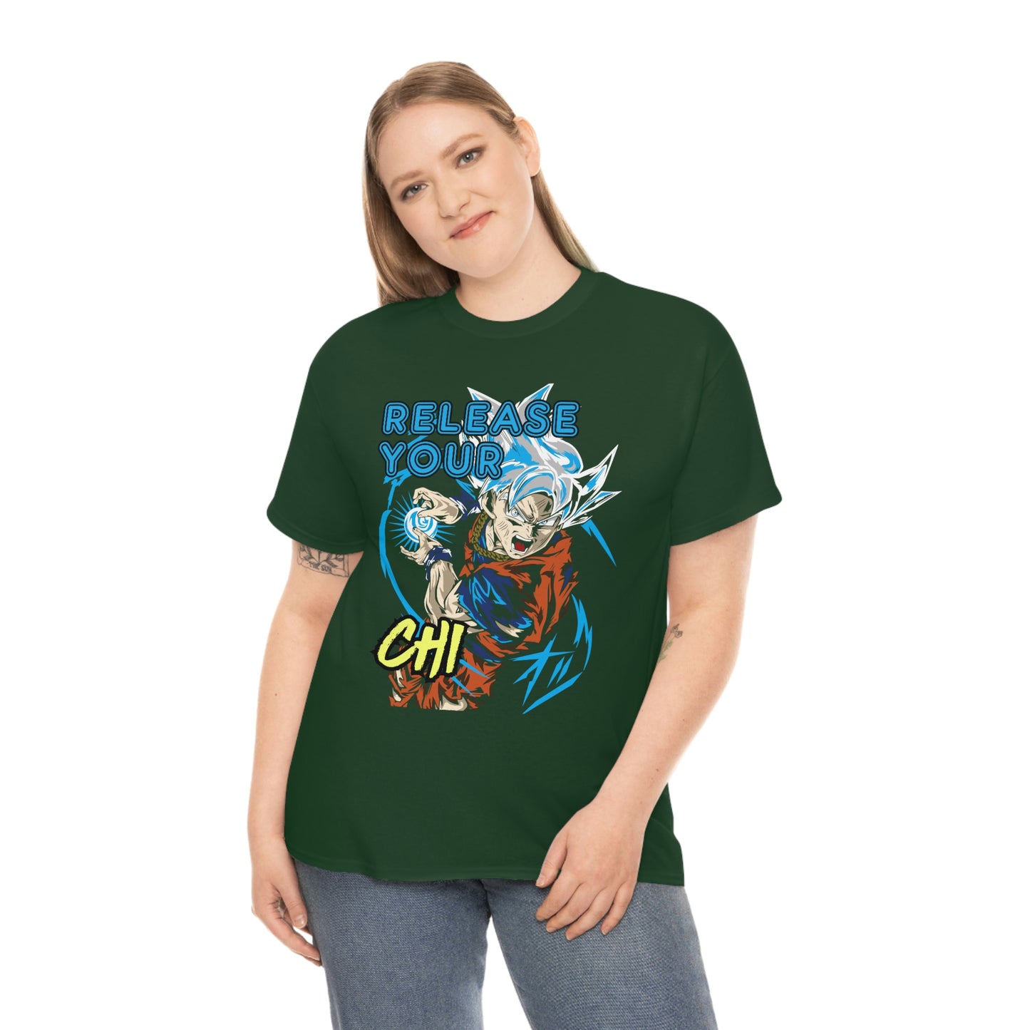 Release Your Chi, Goku Unisex Heavy Cotton Tee