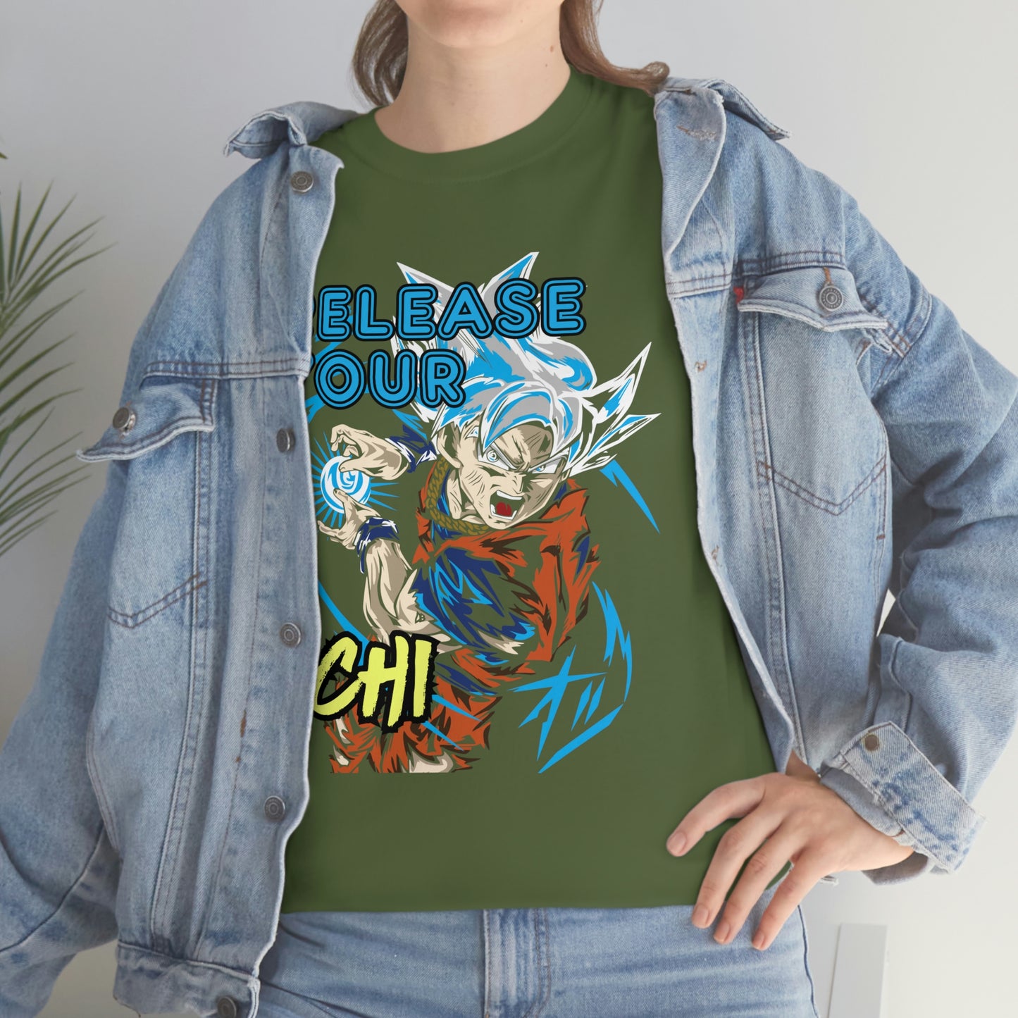 Release Your Chi, Goku Unisex Heavy Cotton Tee