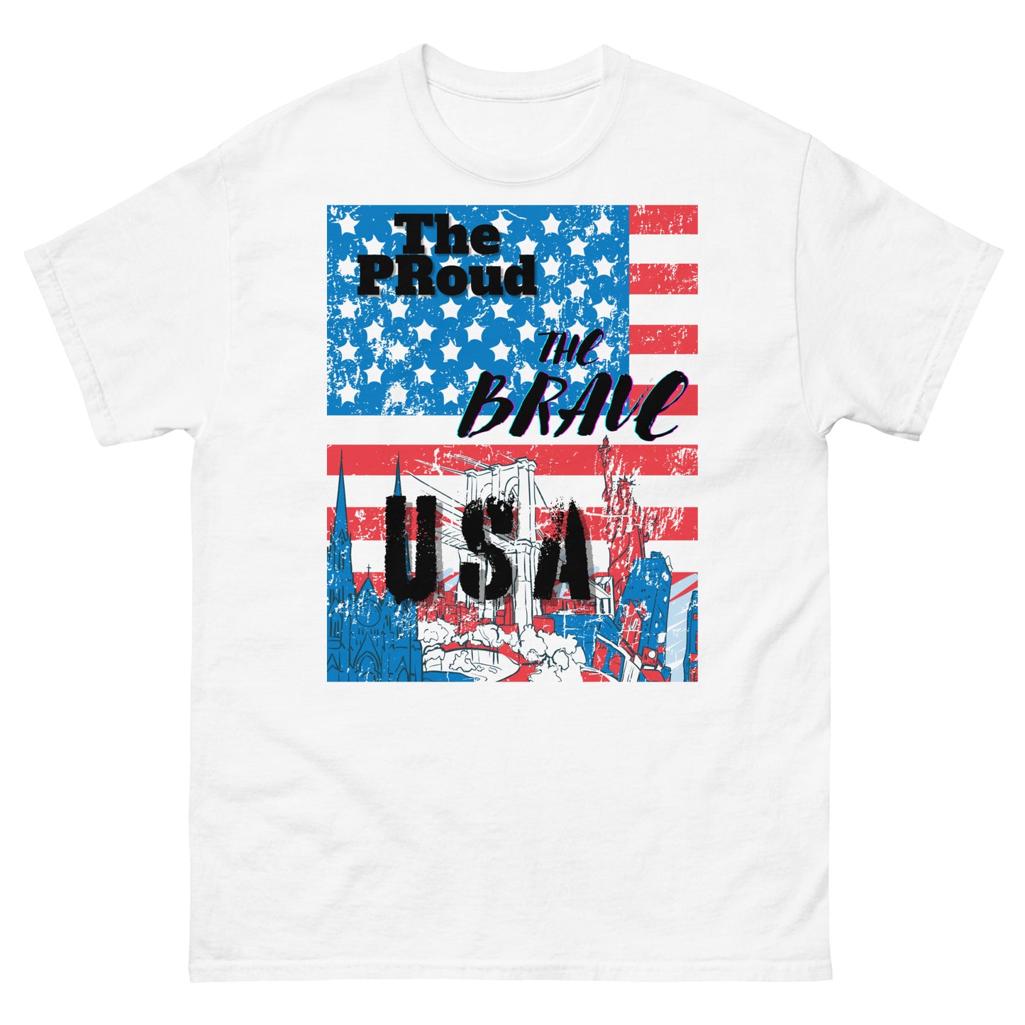 The Proud, Brave, USA, Men's classic tee